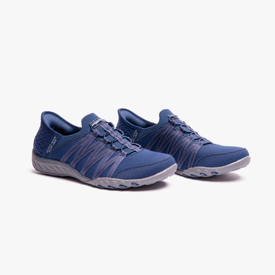 Skechers 100593/NVY BREATHE-EASY - ROLL-WITH-ME Womens Casual Shoes Navy