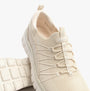 Skechers 100702/OFWT GRACEFUL - PICTURE PERFECT Womens Trainers Off White, top view showing knit upper and lace-up detail.