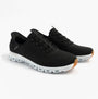 Skechers 104574/BKW GLIDE-STEP - TRANQUILITY Womens Trainers Black/White side view with lace-up closure and rubber sole.