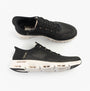 Skechers 104610/BKGD GLIDE-STEP GRATIFY - PACE Womens Trainers Black/Gold top view showing breathable mesh upper and lace-up design.
