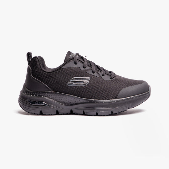 Skechers Work 108019EC Arch Fit SR Womens Slip Resistant Work Trainers Black