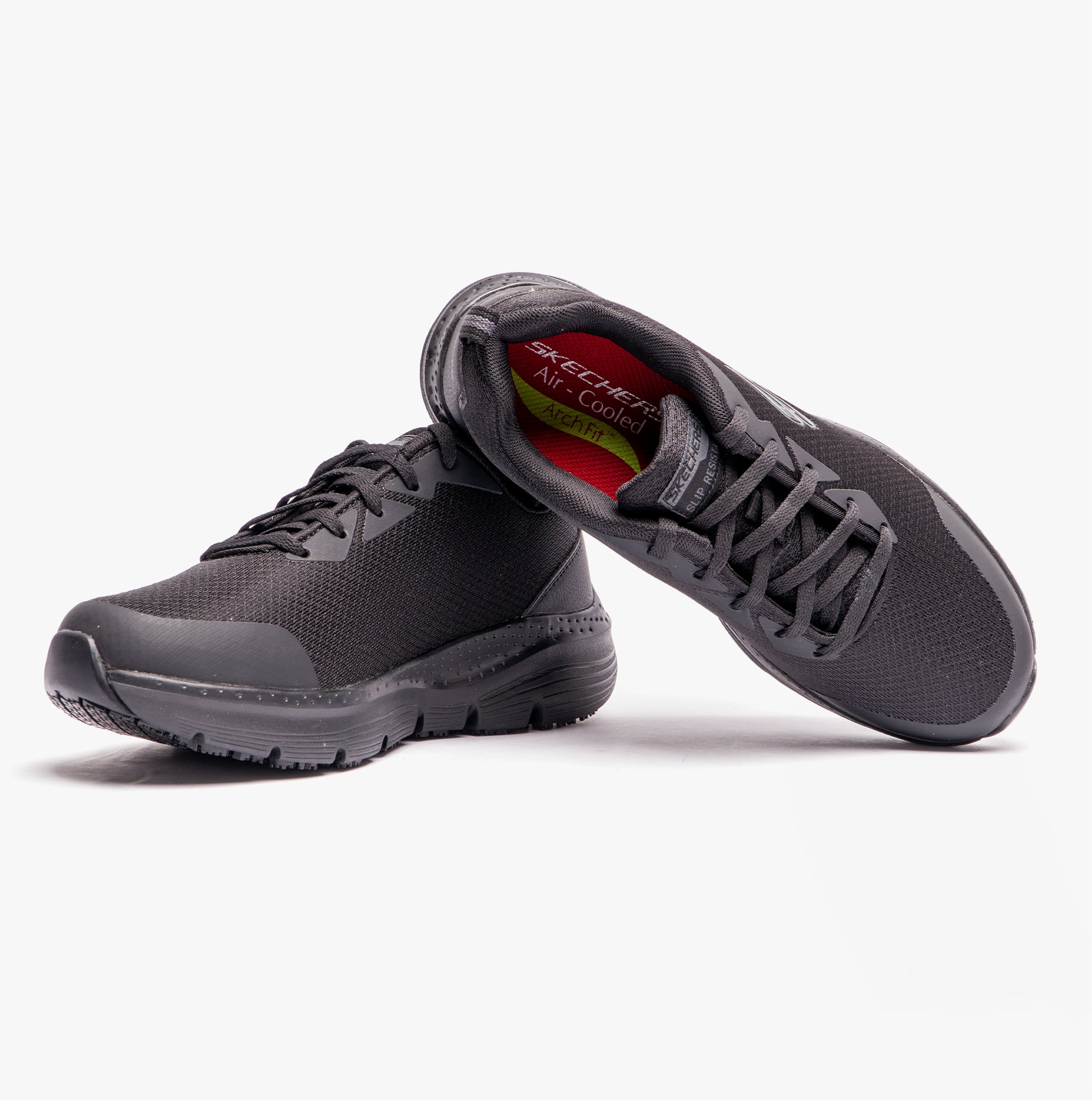 Skechers Work 108019EC ARCH FIT SR Womens Occupational Trainers Black