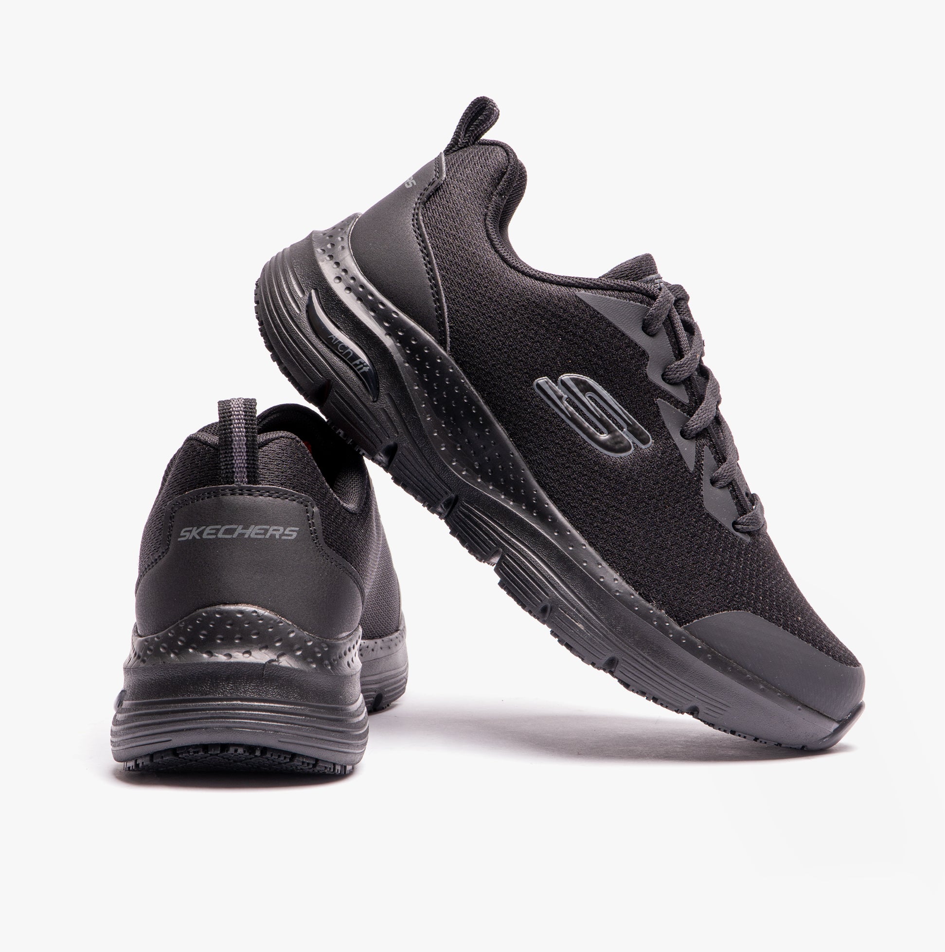 Skechers Work 108019EC ARCH FIT SR Womens Occupational Trainers Black