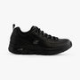 Side view of Skechers Work 108053EC ARCH FIT - TRICKELL II SR Womens Occupational Trainers Black, showing lace-up design and Arch Fit sole.