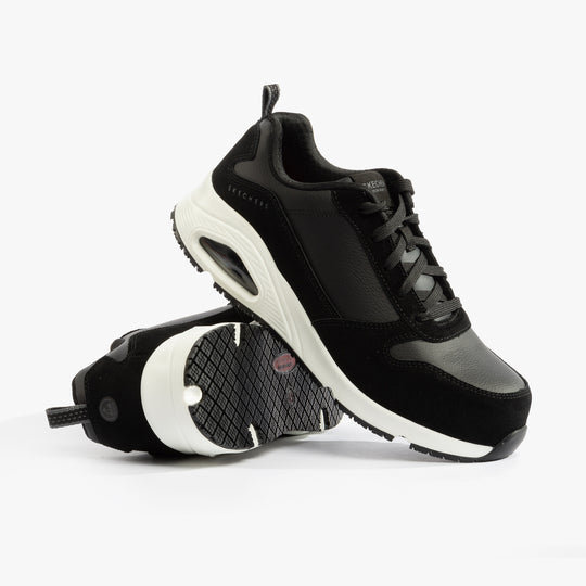 Skechers Work 108147EC UNO SR - Elainy Womens Composite Toe ESD Safety Trainers Black/White