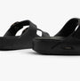 Skechers 111592/BLK ARCH FIT CALI BREEZE - GOLD STAR Womens Sandals Black side view with EVA upper and Lightweight design.