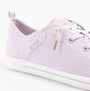 Skechers 114150/LAV B CUTE 2.0 Womens Trainers Lavender side view showing canvas upper and lace-up design.