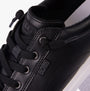 Skechers 114456/BLK BOBS D'VINE - INSTANT DELIGHT Womens Trainers Black detail view of faux leather upper.