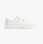 Skechers 114456/WHT BOBS D'VINE - INSTANT DELIGHT Womens Trainers White side view, faux leather casual trainers.