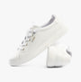 Skechers 114456/WHT BOBS D'VINE - INSTANT DELIGHT Womens Trainers White side view and angled detail view.