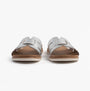 Skechers 114707/SIL BOBS DESERT KISS LOW - PEAK LOOK Womens Sandals Silver front view showing stylish design.