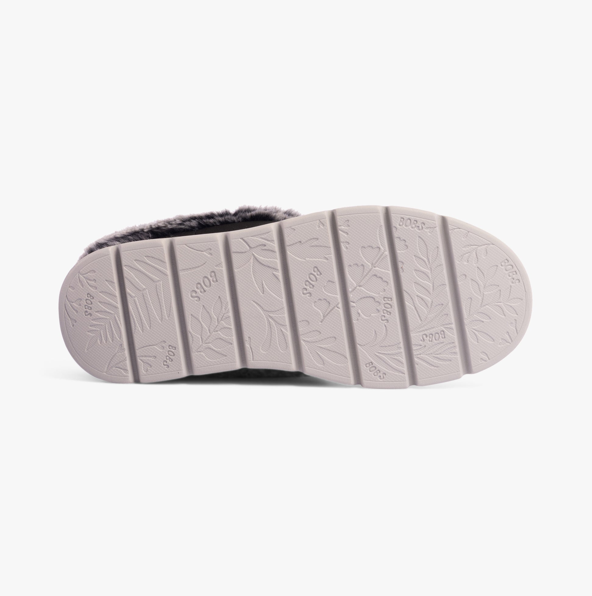 Skechers 114762/BLK KEEPSAKES LITE - COZY BLEND Womens Slippers Black bottom view, showcasing the flexible synthetic outsole.
