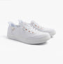 Skechers 114815/WHT SKIP CUTE - B CUTE SWEET Womens Trainers White side view showing lace-up design and sleek look.