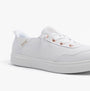 Skechers 114815/WHT SKIP CUTE - B CUTE SWEET Womens Trainers White side view with lace-up closure and round toe.