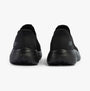 Skechers 117508/BBK BOBS INFINITY - DAILY VISION Womens Trainers Black rear view, showcasing the slip-on style and rubber sole.