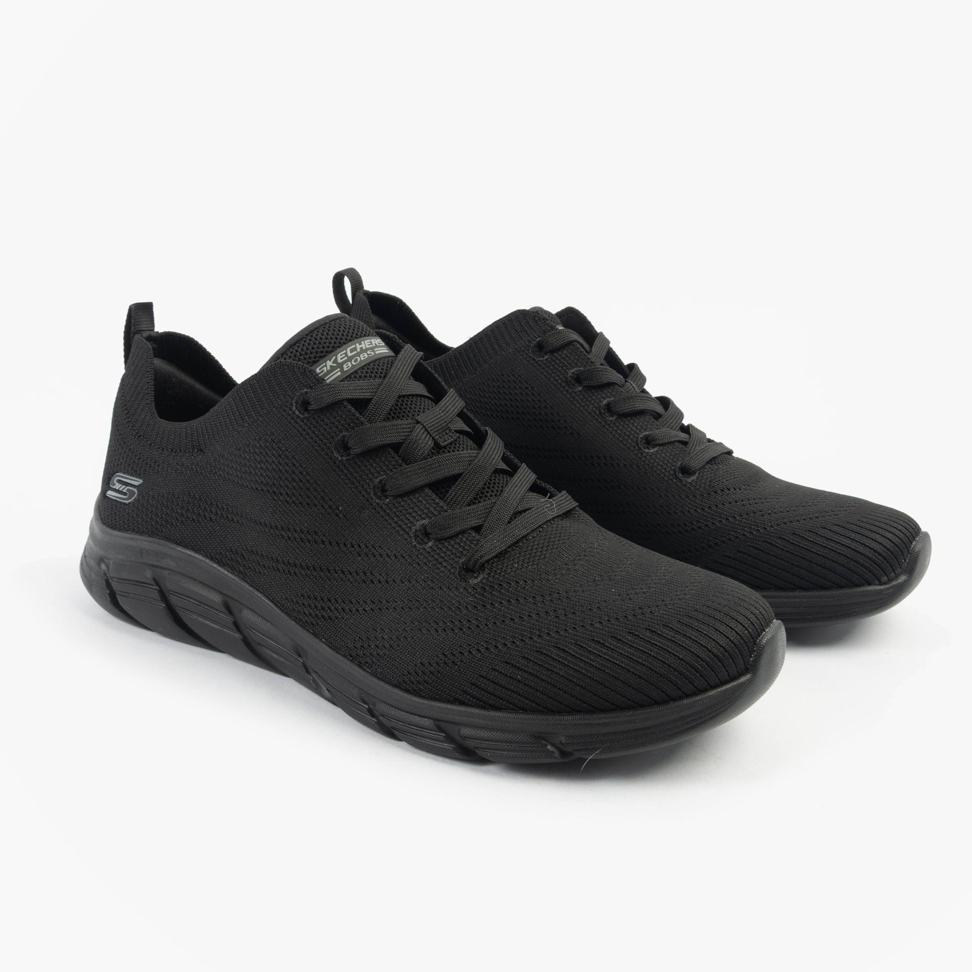 Skechers 117591/BBK BOBS BFLEX LO-GRACEFUL STRIDE Womens Trainers Black side view