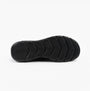 Skechers 117591/BBK BOBS BFLEX LO-GRACEFUL STRIDE Womens Trainers Black sole view, featuring rubber material and traction design.