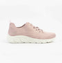 Skechers 117591/BLSH BOBS BFLEX LO-GRACEFUL STRIDE Womens Trainers Blush side view showing lace-up design and round toe.