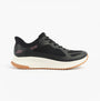 Skechers 117624/BLK BOBS SQUAD 4 - STAPLE LOOK Womens Trainers Black side view, fitness lace-up shoe with synthetic mesh upper.