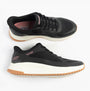 Skechers 117624/BLK BOBS SQUAD 4 - STAPLE LOOK Womens Trainers Black top view and side view of black trainers with lace-up design.