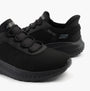 Skechers 118303/BBK BOBS SQUAD CHAOS - TOUGH WALK Mens Trainers Black side and detail view