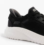Skechers 118312/BLK BOB SQUAD CHAOS - SOLID STEP Mens Trainers Black side view showcasing the textured upper and rubber sole.