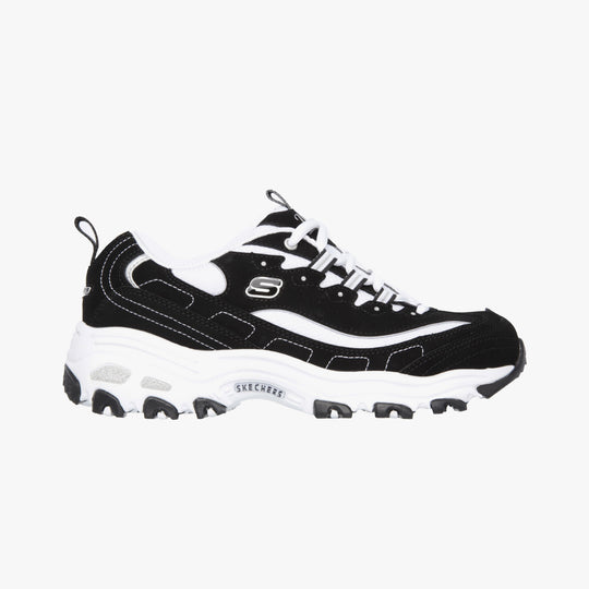 Skechers D'LITES-BIGGEST FAN Womens Trainers Black/White