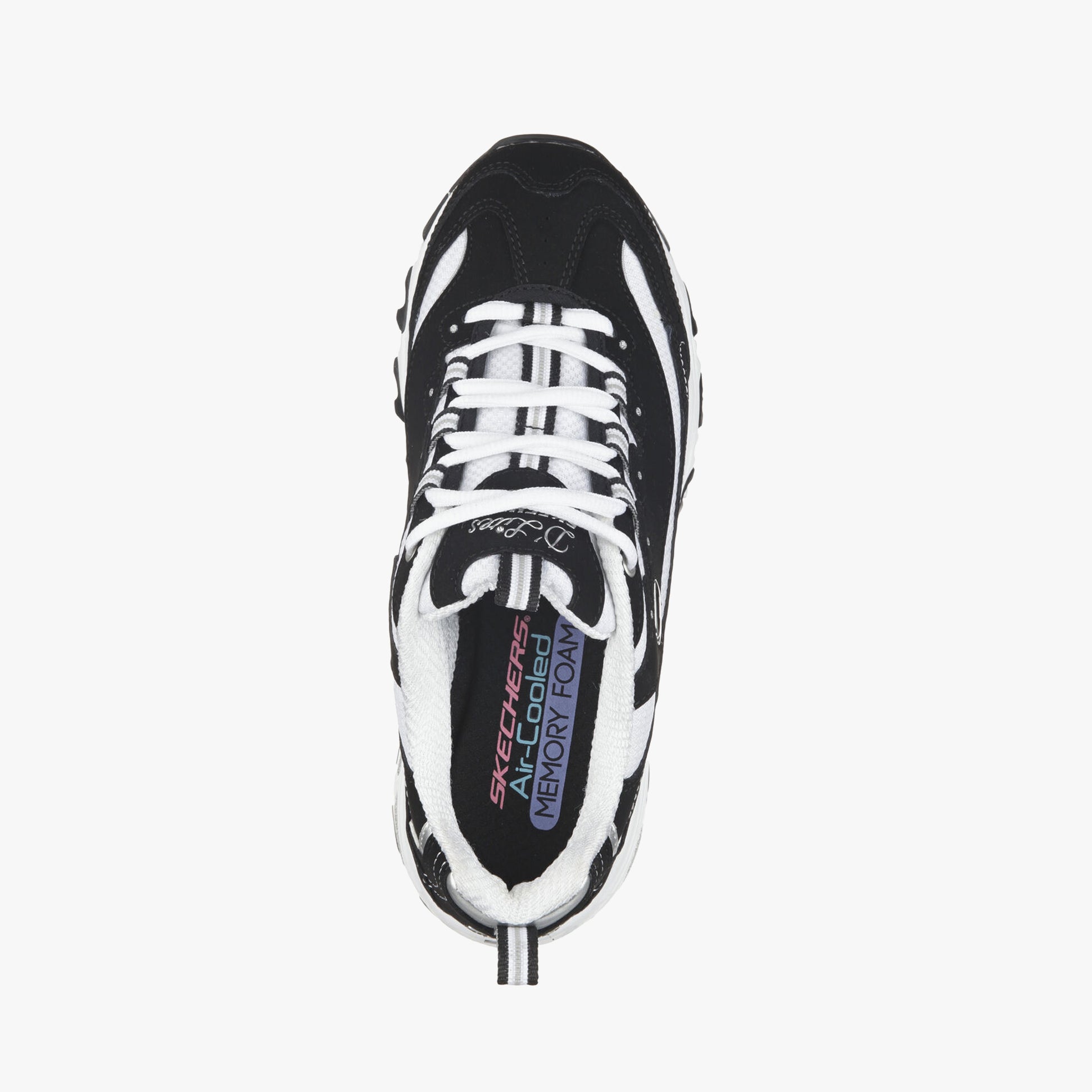 Skechers 11930/BKW D'LITES-BIGGEST FAN Womens Sneaker Black/White