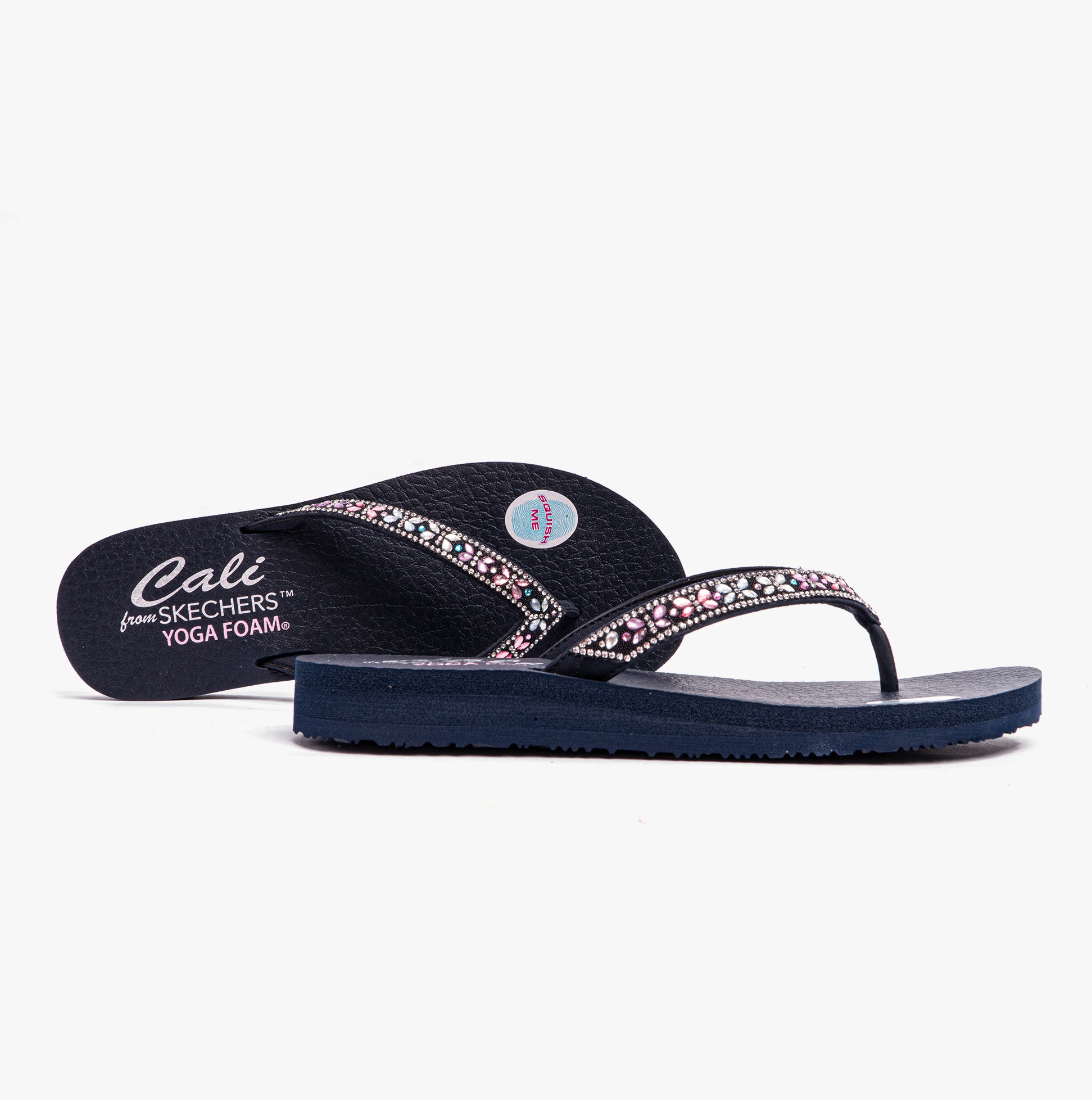 Skechers 119660/NVMT MEDITATION - BUTTERFLY GARDEN Womens Sandals Navy/Multi