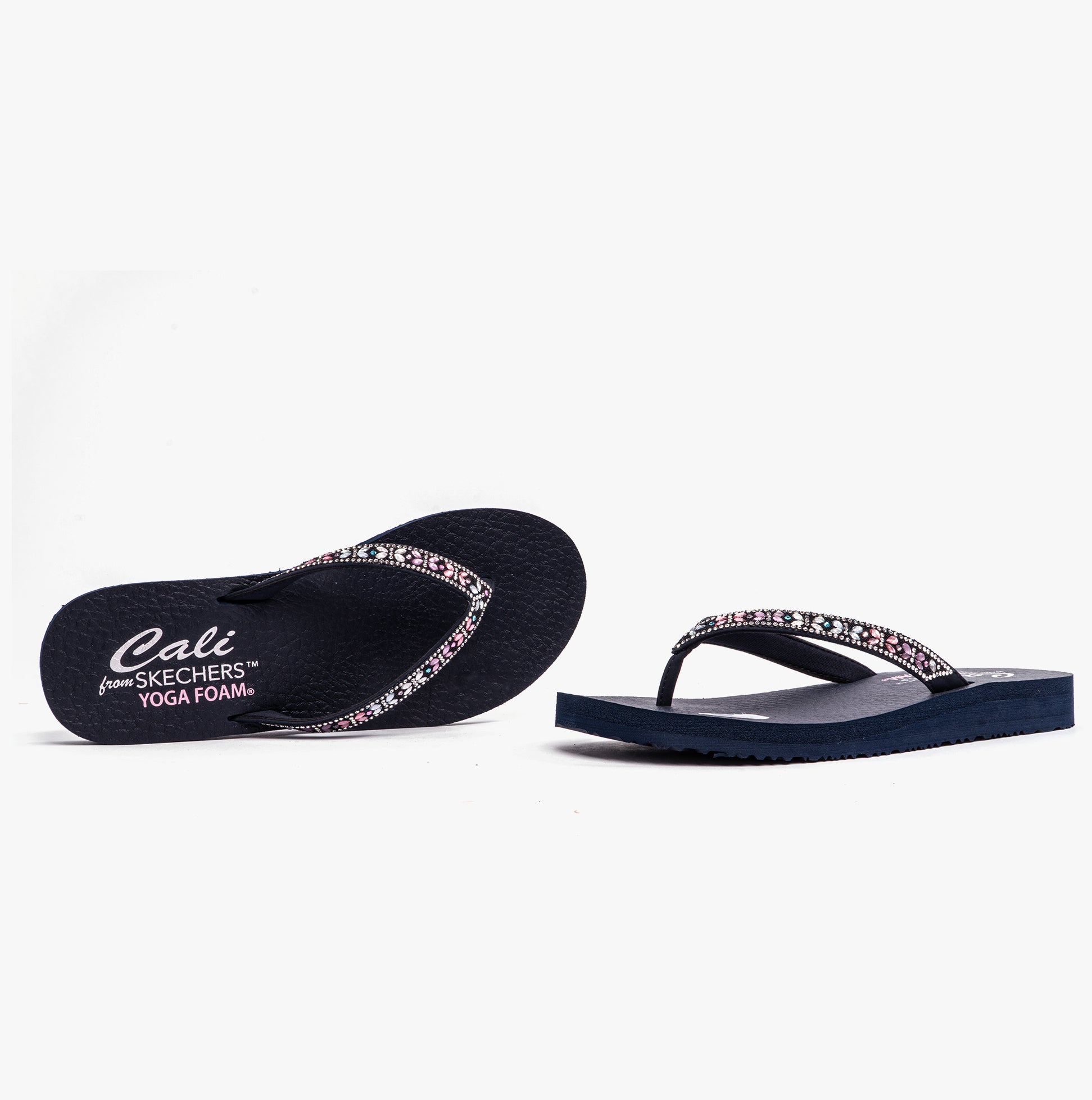 Skechers 119660/NVMT MEDITATION - BUTTERFLY GARDEN Womens Sandals Navy/Multi