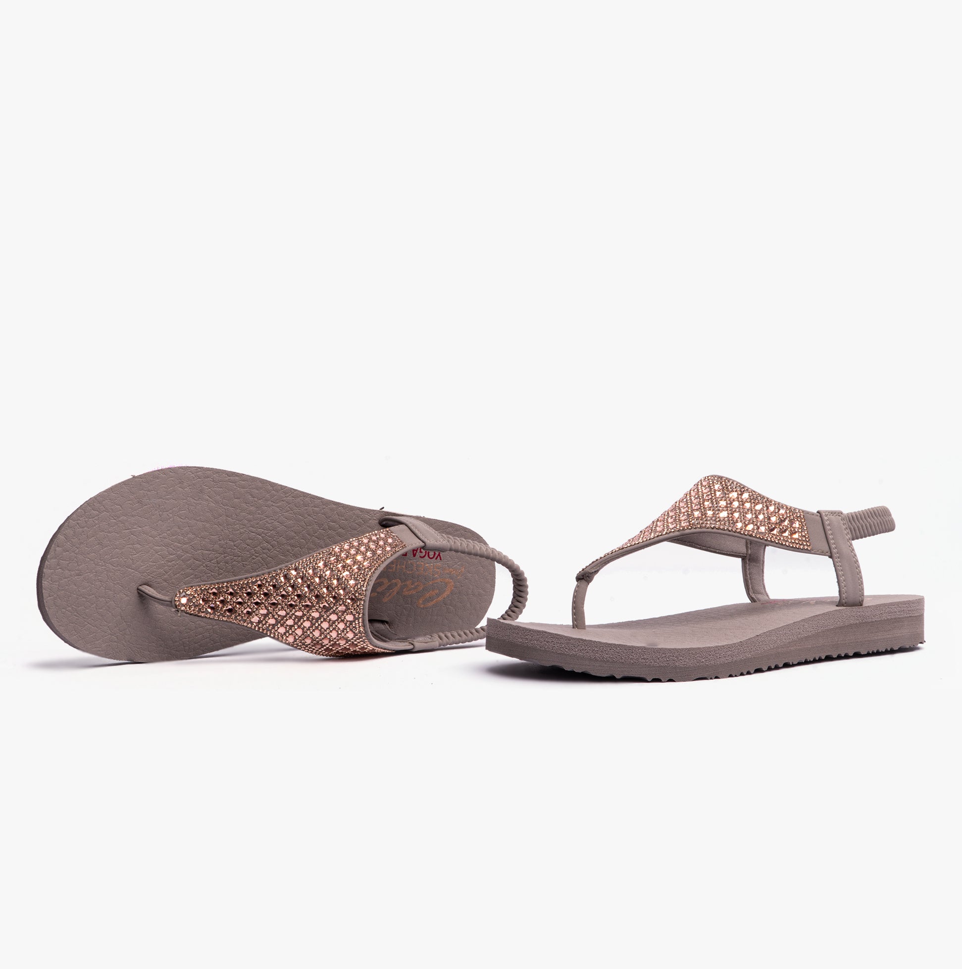 Skechers 119770/TPE MEDITATION - ROCKSTAR Womens Sandals Taupe