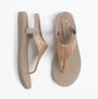 Skechers 119774/TPE MEDITATION - GLAMOROUS MUSE Womens Sandals Taupe top view showcasing the stylish design and color.