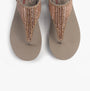 Skechers 119774/TPE MEDITATION - GLAMOROUS MUSE Womens Sandals Taupe top view showcasing elegant design and comfort features.