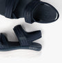 Skechers 119823/NVY D'LUX WALKER - ADORED DAYS Womens Sandals Navy top view showcasing straps and wedge sole.