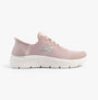 Skechers 124836/MVE GO WALK FLEX - GRAND ENTRY Womens Trainers Mauve/Pink side view showing lightweight mesh upper.