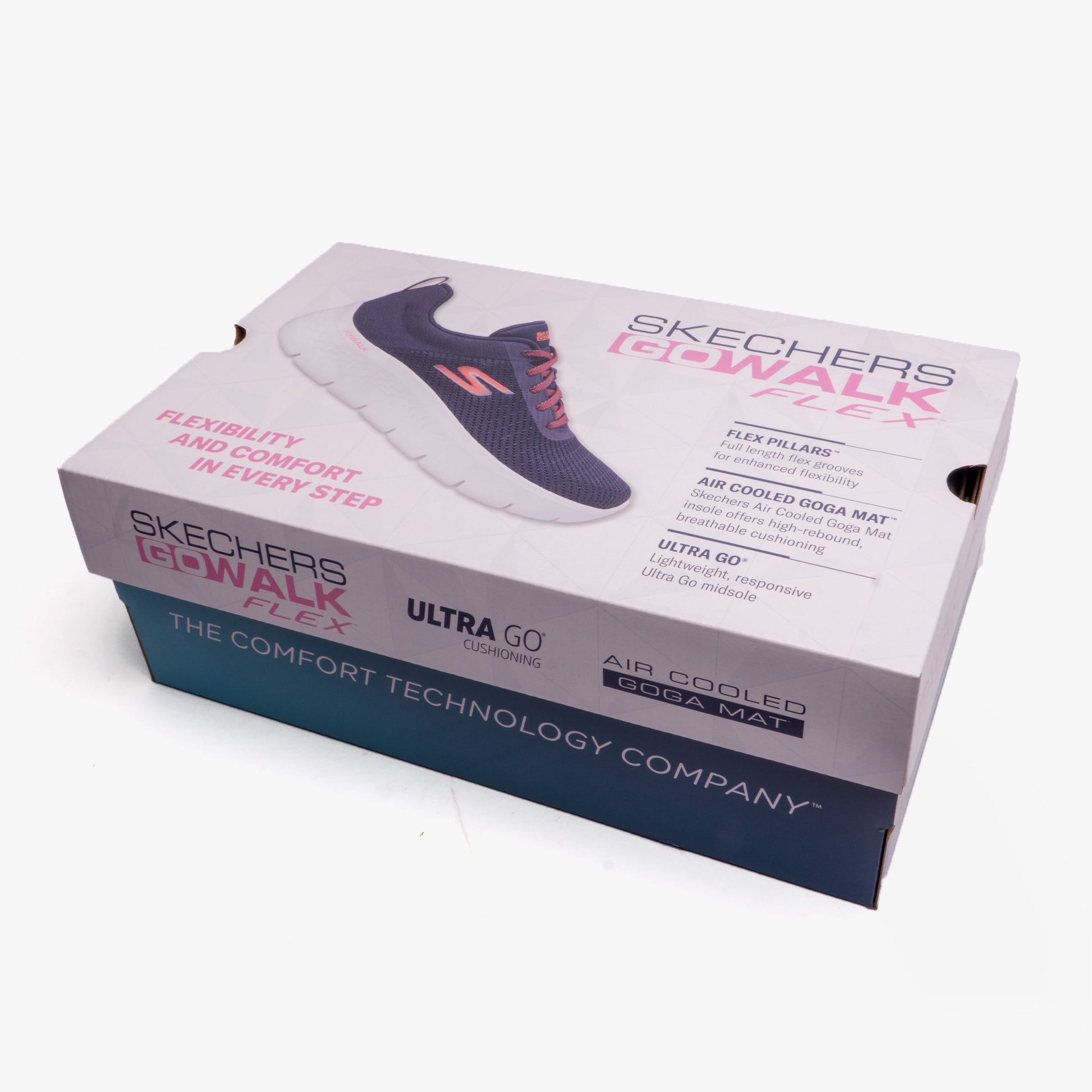 Skechers GO WALK FLEX OCEAN WIND Womens Trainers Navy