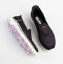 Skechers 125211/BKMT GO WALK 7 - KATNISS Womens Trainers Black/Multi top view showing slip-on design and rubber sole.