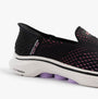 Skechers 125211/BKMT GO WALK 7 - KATNISS Womens Trainers Black/Multi side view showing slip-on design and detailing.