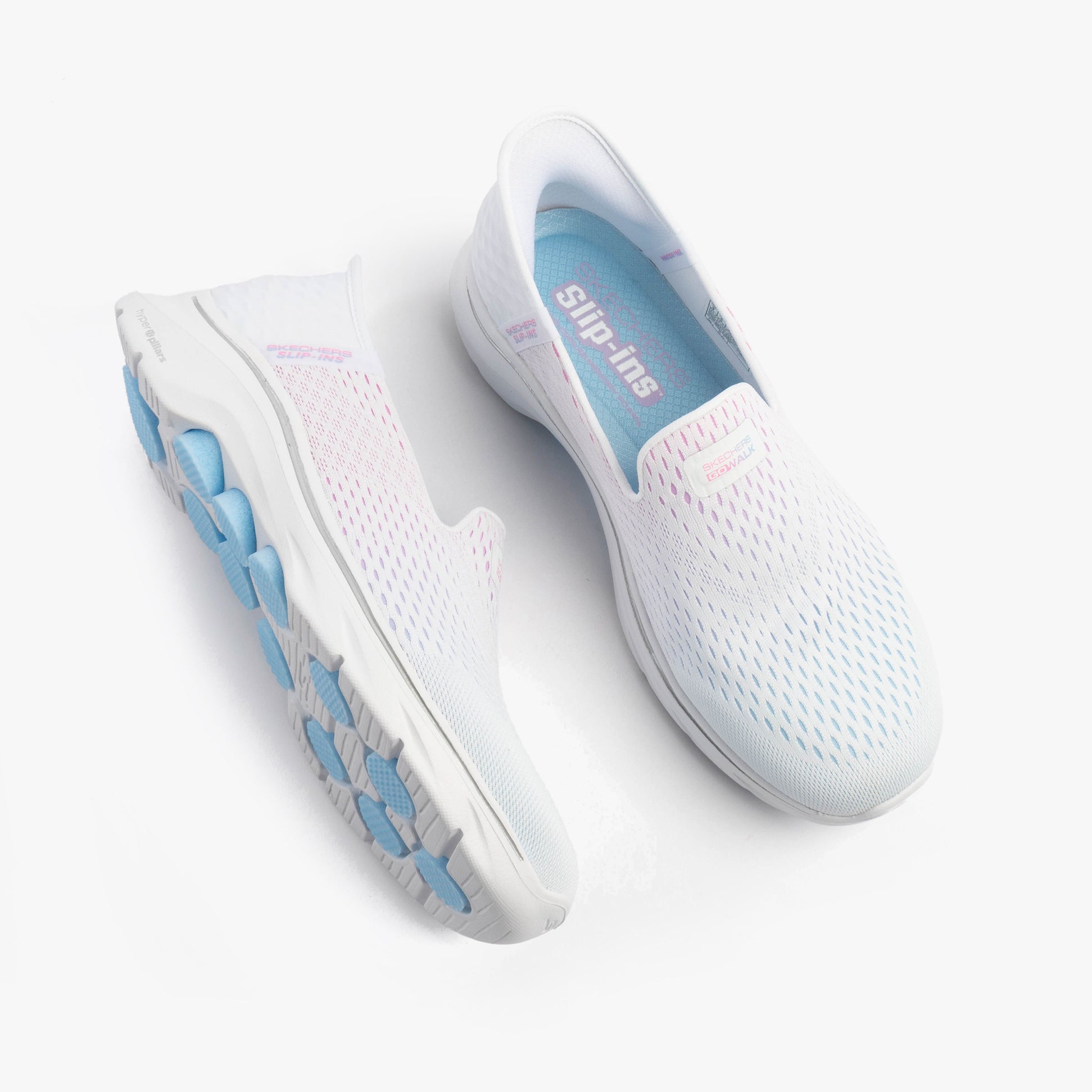 Skechers 125211/WMLT GO WALK 7 - KATNISS Womens Trainers Multi shoes side view showcasing slip-on style and lightweight design.