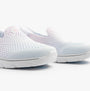 Skechers 125211/WMLT GO WALK 7 - KATNISS Womens Trainers Multi side view showcasing breathable textile upper and slip-on design.
