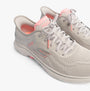 Skechers 125233/GYPK GO WALK 7 - VALIN Womens Trainers Gray/Pink top detail view showing lace-up design and round toe.