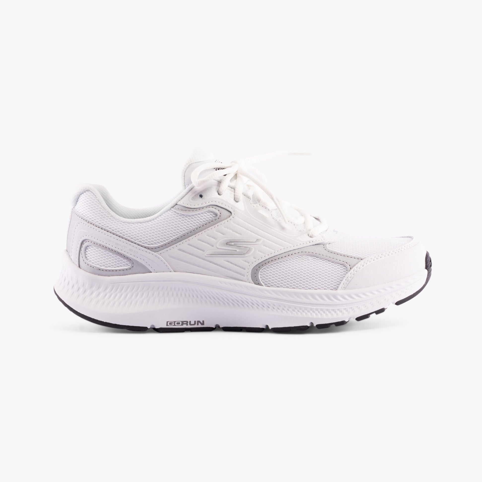 Skechers 128606/WSL GO RUN CONSISTENT 2.0 - ADVANTAGE Womens Trainers White/Silver side view