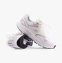 Skechers 128606/WSL GO RUN CONSISTENT 2.0 - ADVANTAGE Womens Trainers White/Silver side view with lace-up closure.
