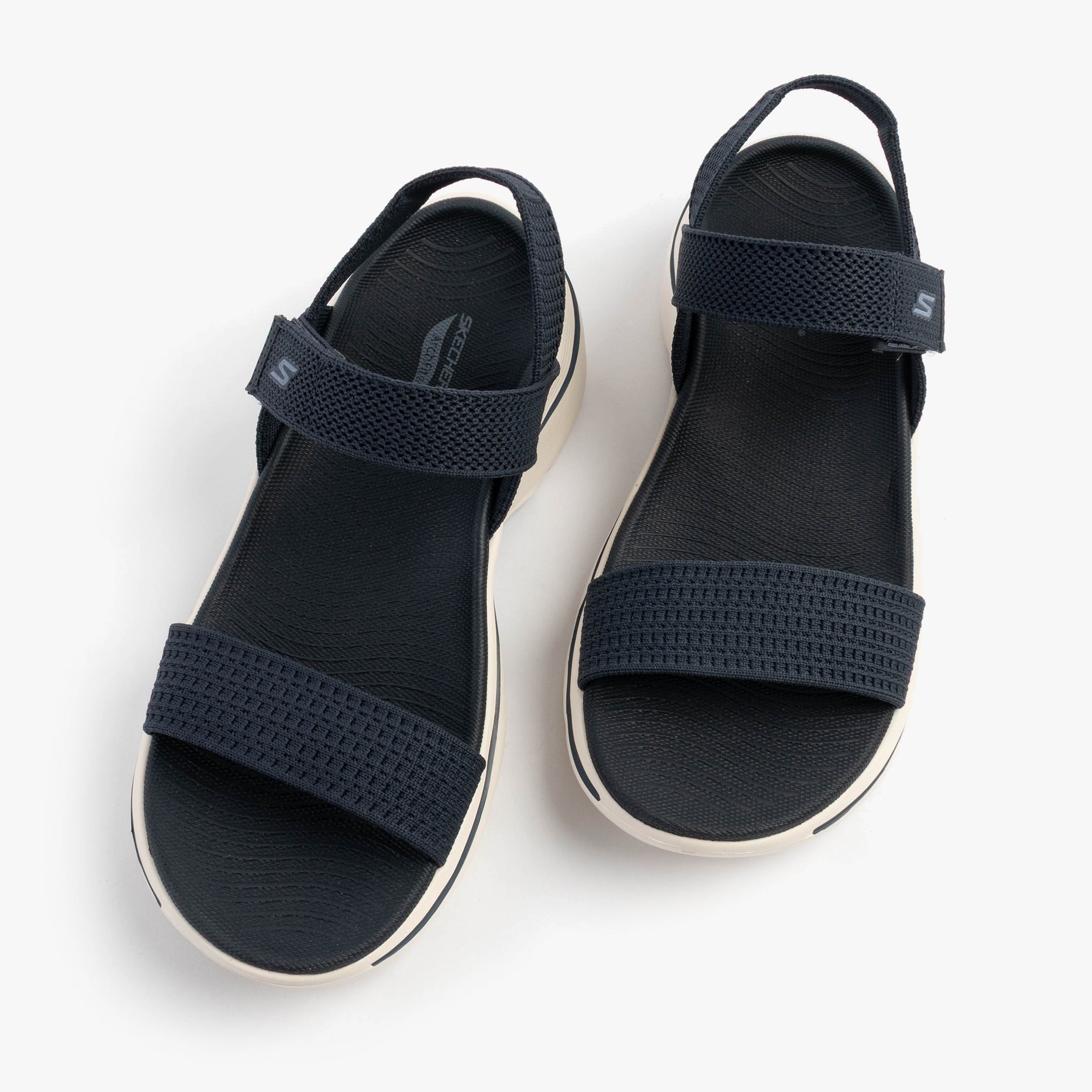 Skechers 140874/NVY GO WALK ARCH FIT 2.0 SANDAL - ANNIE Womens Sandals Navy top view with straps and rubber sole