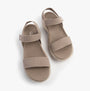 Skechers 140874/TPE GO WALK ARCH FIT 2.0 SANDAL - ANNIE Womens Sandals Taupe top view showing straps and sole.