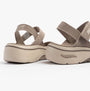 Skechers 140874/TPE GO WALK ARCH FIT 2.0 SANDAL - ANNIE Womens Sandals Taupe back view showing ArchFit cushioning design.