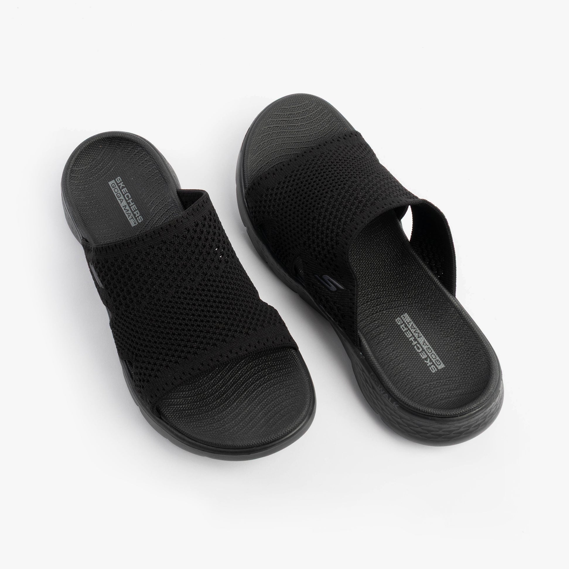 Skechers 141425/BBK GO WALK FLEX SANDAL - ELATION Womens Sandals Black top view