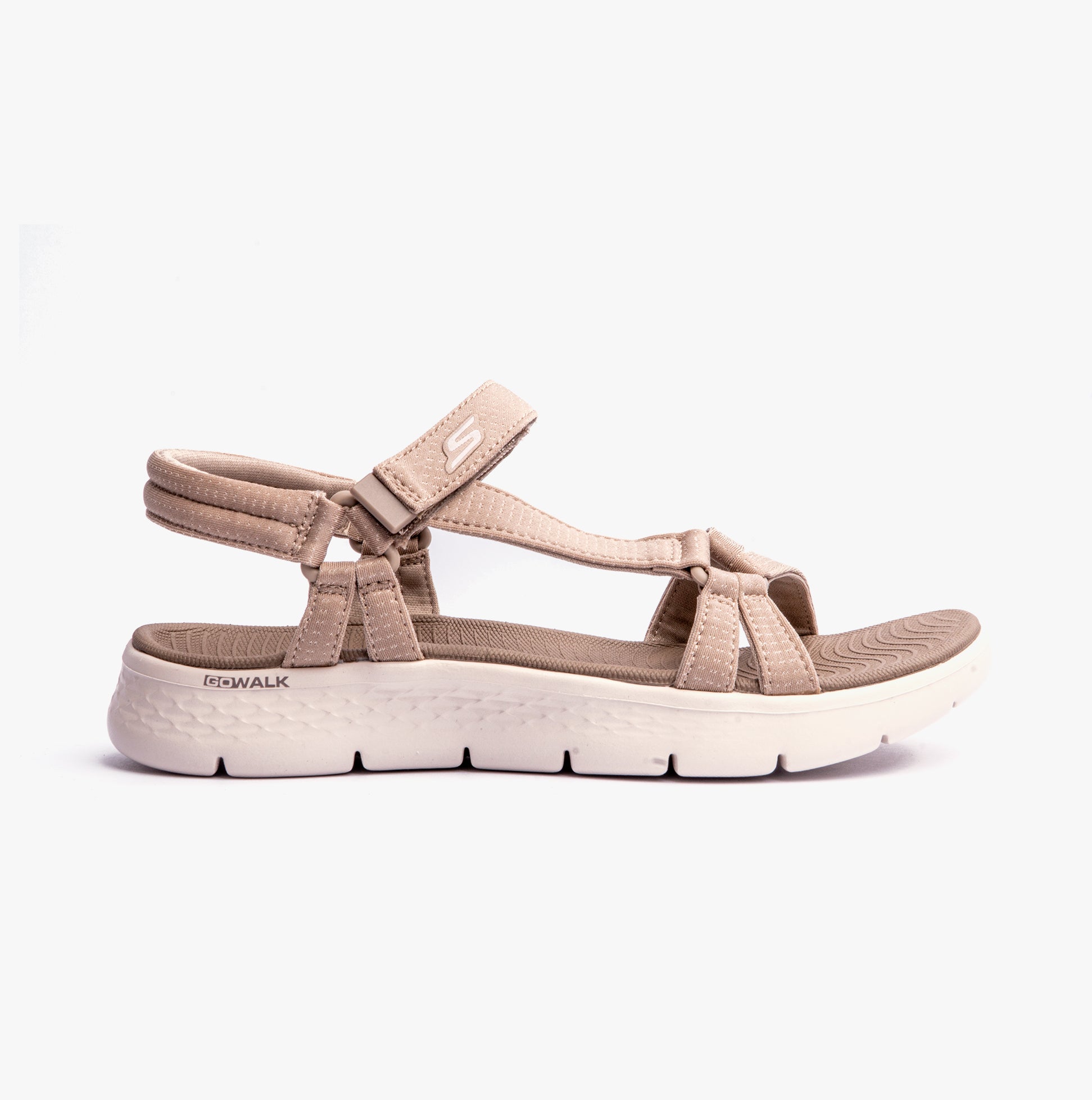 Skechers GO WALK FLEX SANDAL-SUBLIME Womens Slingback Sandals Taupe