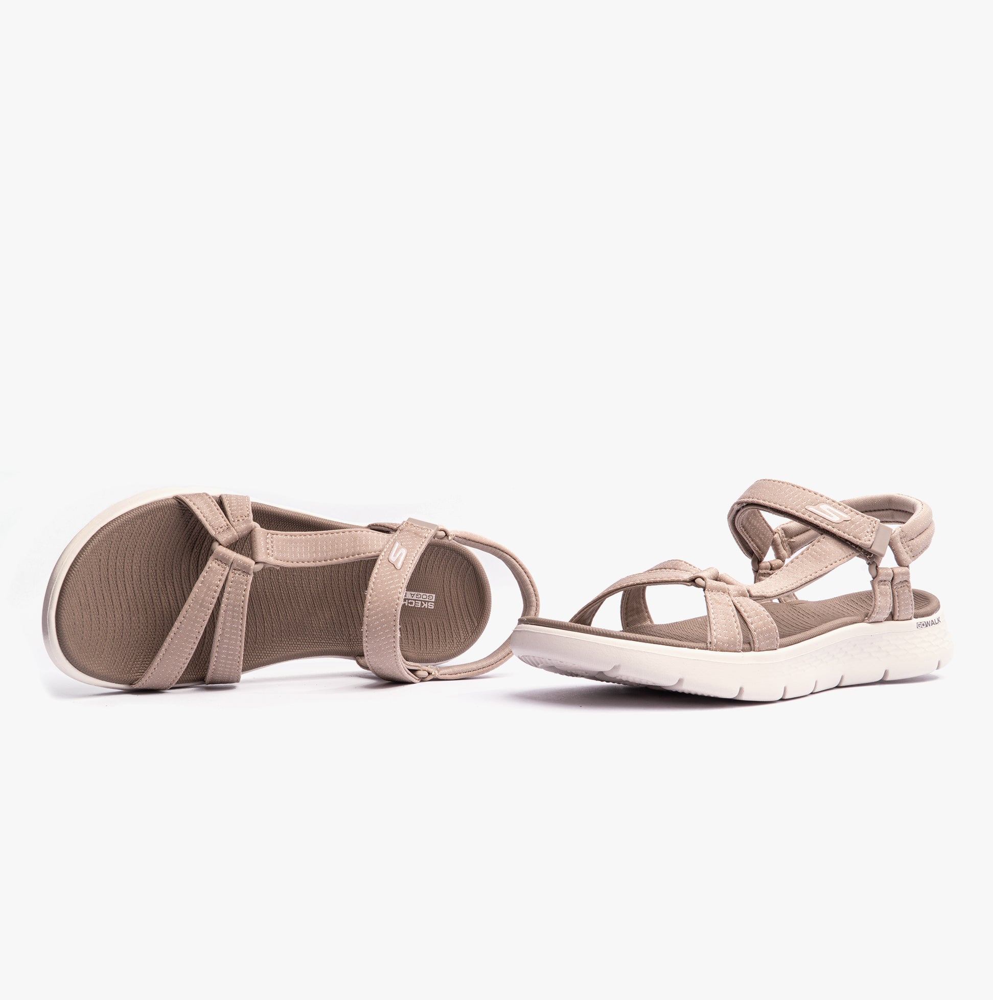 Skechers GO WALK FLEX SANDAL-SUBLIME Womens Slingback Sandals Taupe