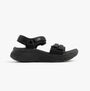 Skechers 141617/BBK MAX CUSHIONING ELITE 2.0 - JESSIE Womens Sandals Black side view with adjustable straps and cushioned sole.